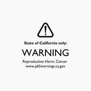 Proposition 65 warning sign for Dualit 4 Slice Classic Toaster, Polished, highlighting potential reproductive harm and cancer risk. Includes product durability and energy-efficient features.