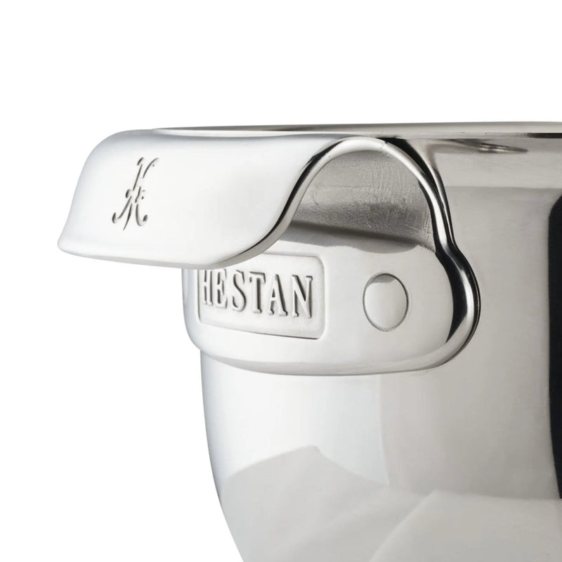 Hestan Provisions | 7qt Stainless Steel Mixing Bowl with flared rim and Hestan-stamped handle lug, showcasing premium craftsmanship for versatile kitchen use.