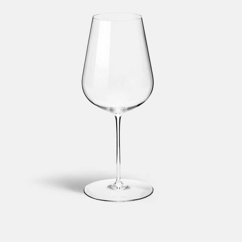 Richard Brendon | Jancis Robinson Original Wine Glass Set of 2, featuring hand-made tulip-shaped bowls, designed for enhancing wine aromas and flavors.