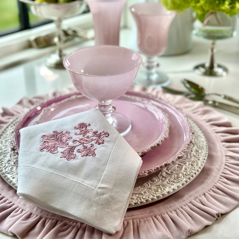 Arte Italica & Crown Linen Designs | Rialto Compote - Adriatic Blue