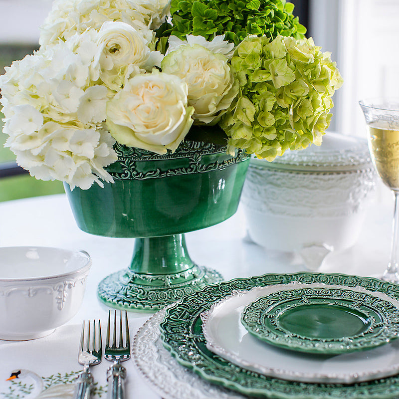 Arte Italica & Crown Linen Designs | Renaissance Italian Dinner Plate, Green