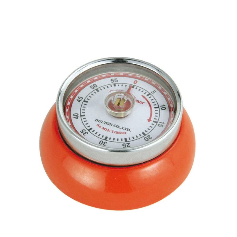 Zassenhaus Retro Kitchen Timer - White, a durable steel timer with a built-in magnet, ideal for precise cooking up to 60 minutes.