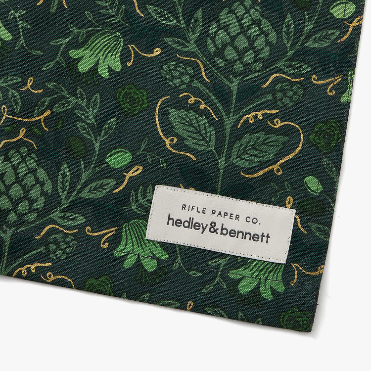 Hedley & Bennett Rifle Paper Co. Essential Apron, Artichoke Forest — additional product detail