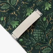Hedley & Bennett Rifle Paper Co. Essential Apron, Artichoke Forest — fabric and construction detail
