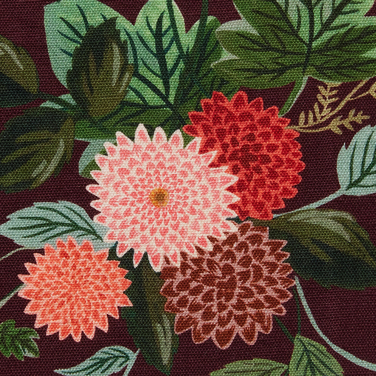 Hedley & Bennett Rifle Paper Co. Essential Apron, Burgundy Dahlia — apron detail