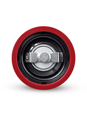 Peugeot | Paris Chef u'Select Passion Red Pepper Mill, 9 inches, showcasing its metal grinding mechanism with PEUGEOT FRANCE and lion logo visible.