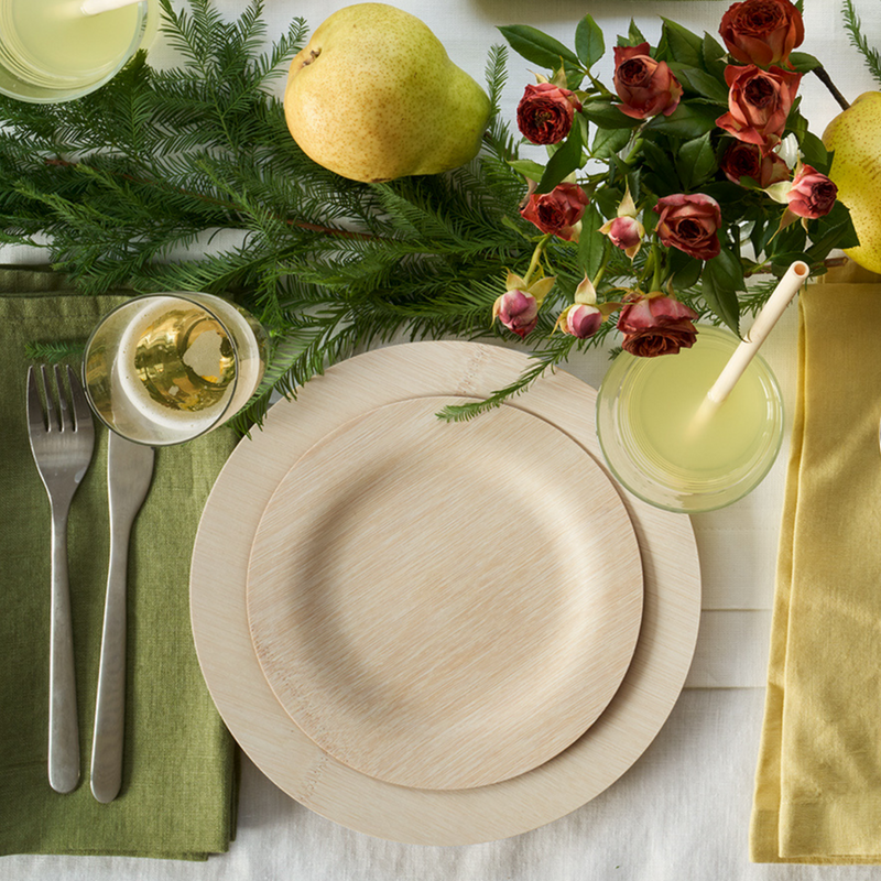 bambu® | Disposable Bamboo Round Plates, 7 inches