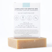 Little Seed Farm | Sea Salt Bar, a toning and exfoliating cleansing bar with organic essential oils and sea salt, ideal for invigorating your skin care routine.