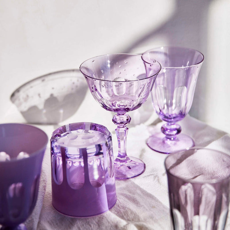 Sir|Madam | Rialto Glass Coupe, Lupine, Set of 2