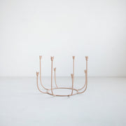 The Floral Society | Beacon Long-Stem Candelabra, Dune features eight tulip-shaped cups on slender stems, perfect for taper candles, handmade for unique charm.