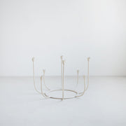 The Floral Society | Beacon Long-Stem Candelabra, Dune, featuring a minimalist design with eight tulip-tipped rods for holding Long Stem Tapers.