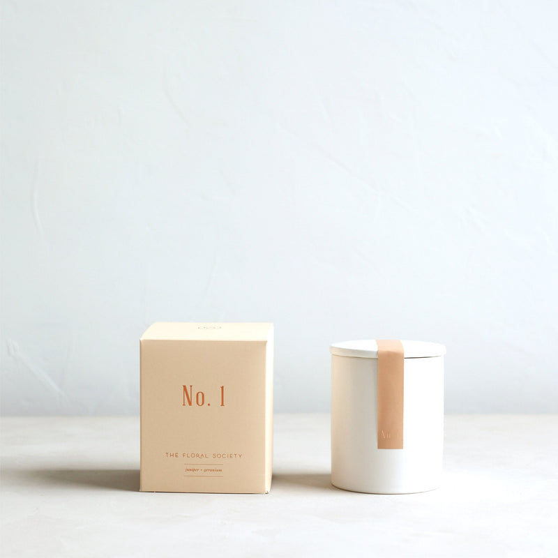The Floral Society | Soy Wax Candle No. 1, Juniper + Geranium