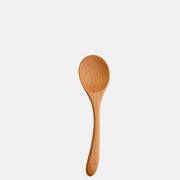 Jonathan's Spoons | Serving Spoons - Short Wide: Handcrafted cherry wood spoon, elegantly designed for comfort and versatility, showcasing natural grain and smooth finish, ideal for diverse kitchen tasks.