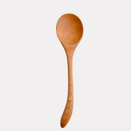 Jonathan's Spoons | Serving Spoons - Short Wide made from durable cherry wood, showcasing elegant grain, designed for comfortable handling, perfect for versatile kitchen use.