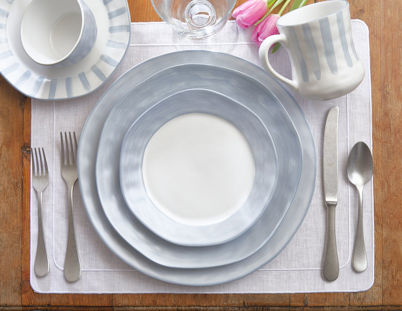 Skyros Designs | Azores Stripe Salad Plate, Blue Lagoon