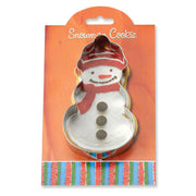 Ann Clark | Holiday Gift Cookie Cutters - Gingerbread House Kit-4 packaged, featuring a snowman cartoon design. Ideal for enhancing baking creativity.