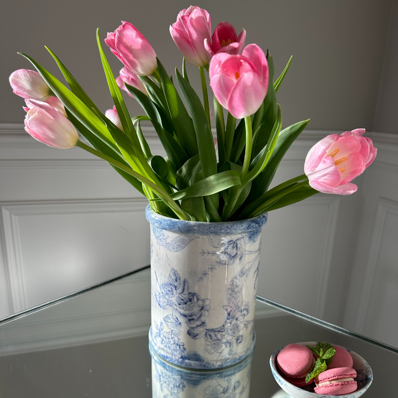 Arte Italica & Crown Linen Designs | Giulietta Blue Utensil Holder