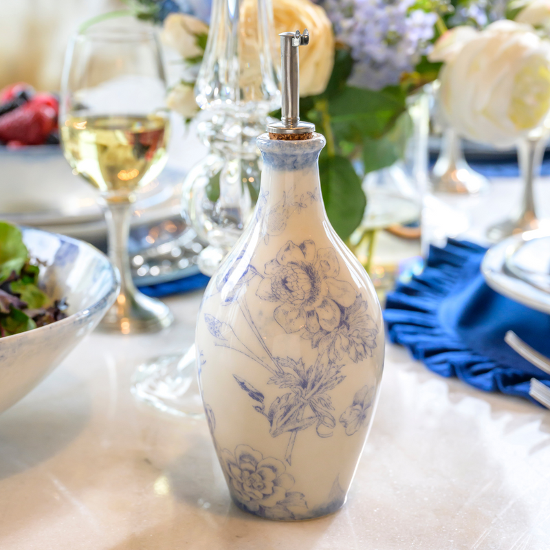 Arte Italica & Crown Linen Designs | Giulietta Blue Oil Bottle