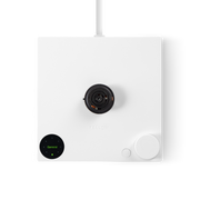 Fellow Stagg EKG Electric Kettle - Matte White - Maple, featuring a sleek design with a precise gooseneck spout for optimal pour-over coffee brewing control.