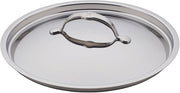 Hestan Provisions | Stainless Steel Lids Medium - 11 with loop handle and steam-venting logo, designed for versatile, eco-friendly use on various cookware.