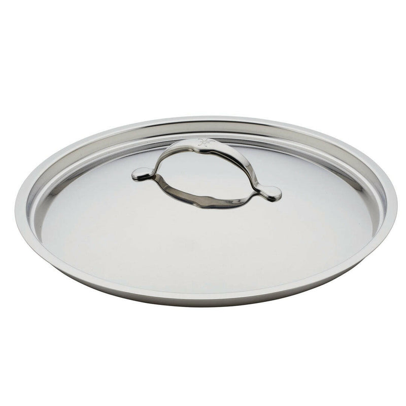 Hestan Provisions | Stainless Steel Lids - Large - 12.5 featuring a tri-ply stainless steel construction, snug fit, and ergonomic handle for optimal cooking performance.