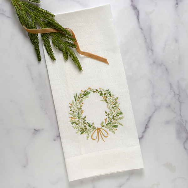 Arte Italica & Crown Linen Designs | Farmers Market Wreath Towel