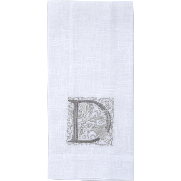 Arte Italica & Crown Linen Designs | Monogram Linen Towel - A