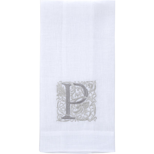 Arte Italica & Crown Linen Designs | Monogram Linen Towel - P