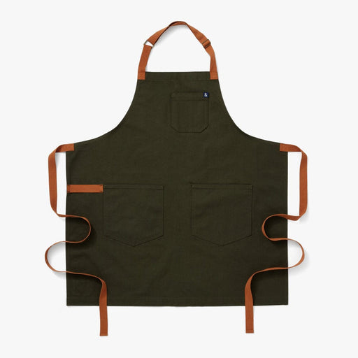 Hedley & Bennett | Essential - Tahoe Pine apron with adjustable neck strap, chest pocket, and two hip pockets, ideal for professional cooking and grilling.