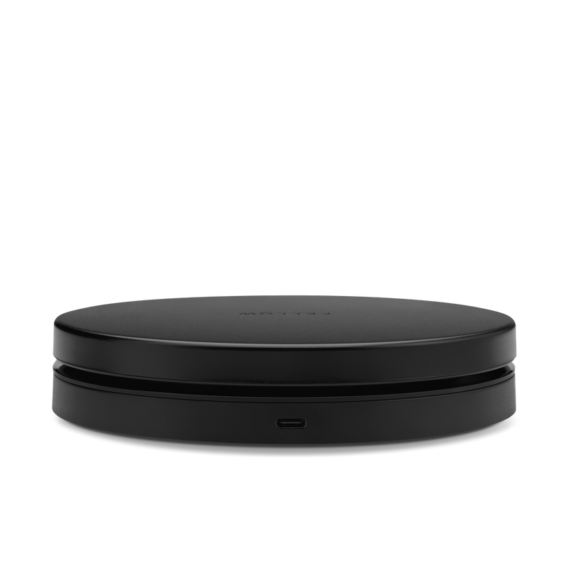 FELLOW | Tally Pro Precision Scale Studio Edition, Black, a sleek, puck-shaped coffee scale with an OLED display and Brew Assist™ Mode for precise pour-over brewing.