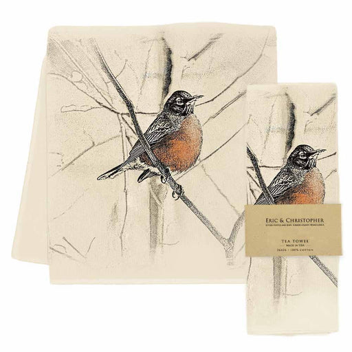 Eric and Christopher | Tea Towels - Robin, crafted in Bucks County, Pennsylvania, offers sustainable cotton design for elegance and functionality in any kitchen.