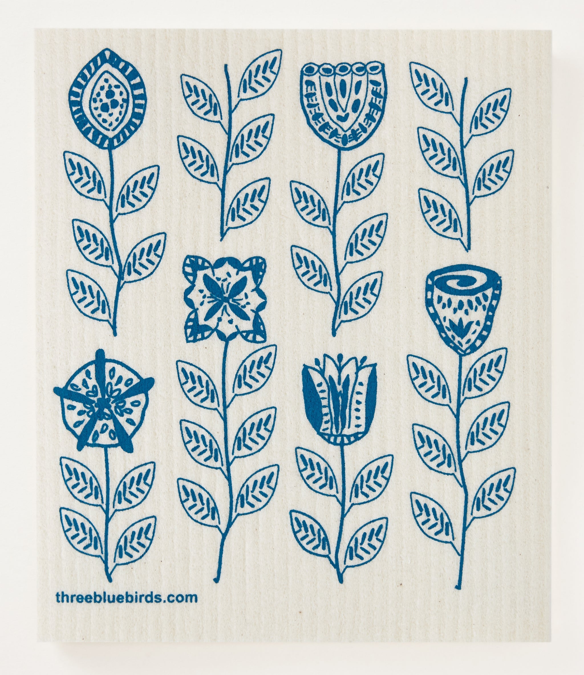 Three Bluebirds Swedish Dishcloth - Thumbnail 2