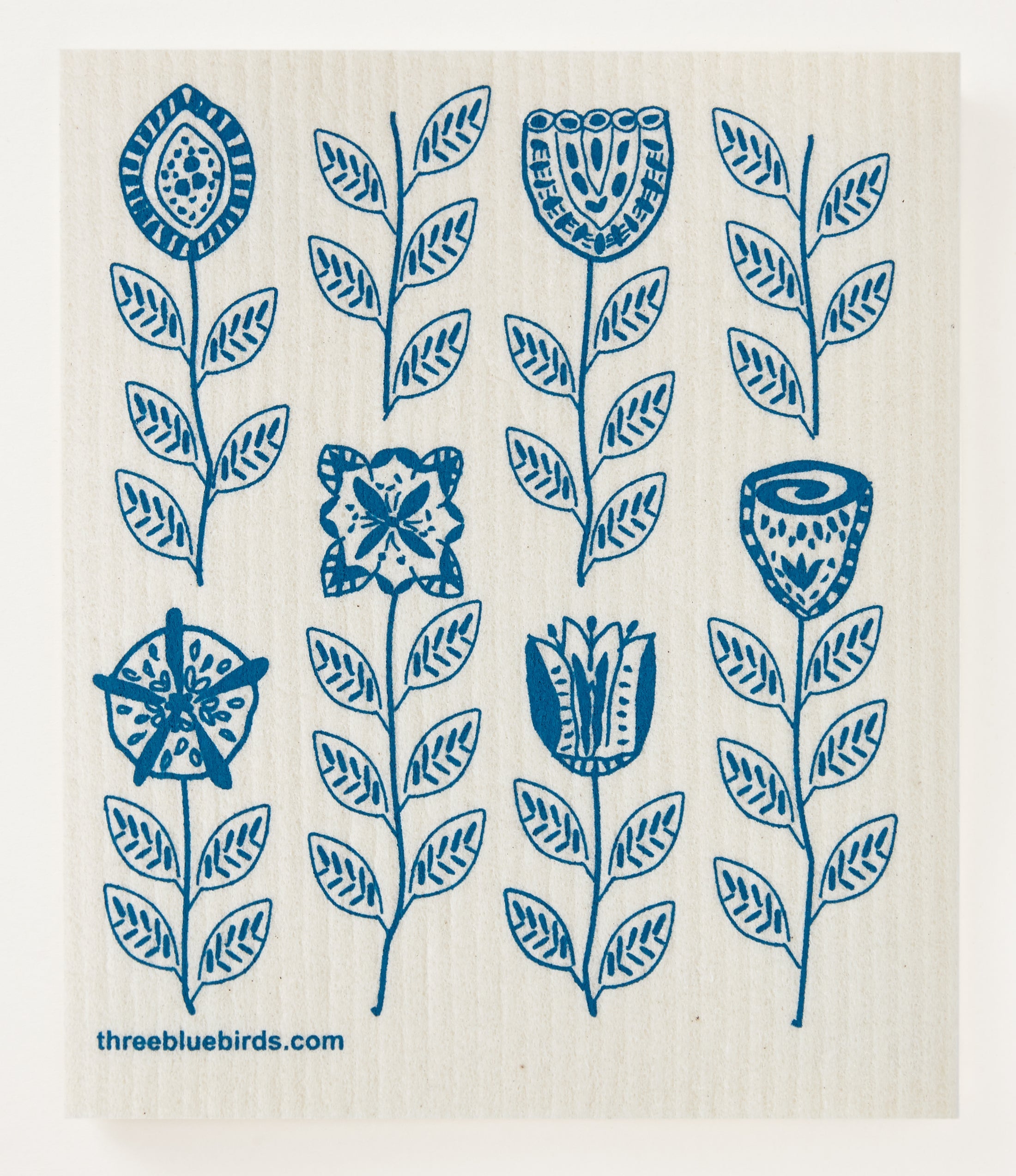 Three Bluebirds Swedish Dishcloth - Thumbnail 5