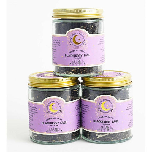 Close-up of a mason jar labeled Practical Magic Apothecary | Teas + Hot Chocolate - Mushroom Hot Chocolate | 5 Mushroom Blend, showcasing its herbalist-formulated ingredients for wellness.