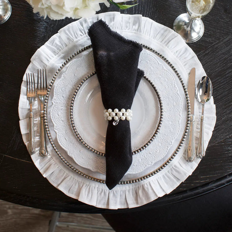 Arte Italica & Crown Linen Designs | Tesoro Salad & Dessert Plate