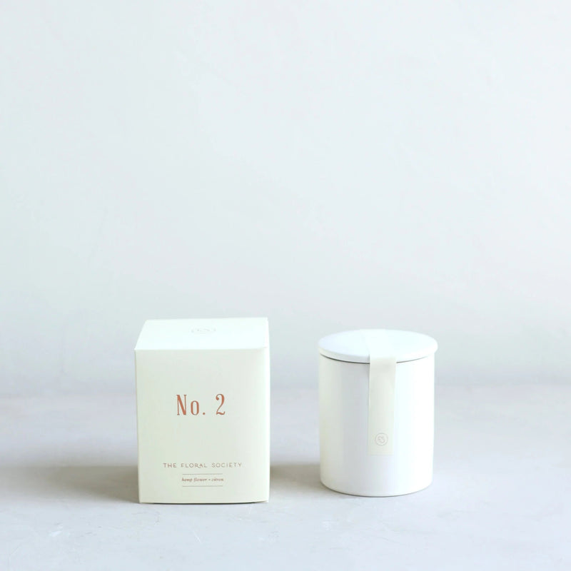 The Floral Society | Soy Wax Candle, No. 2 Hemp Flower + Citron
