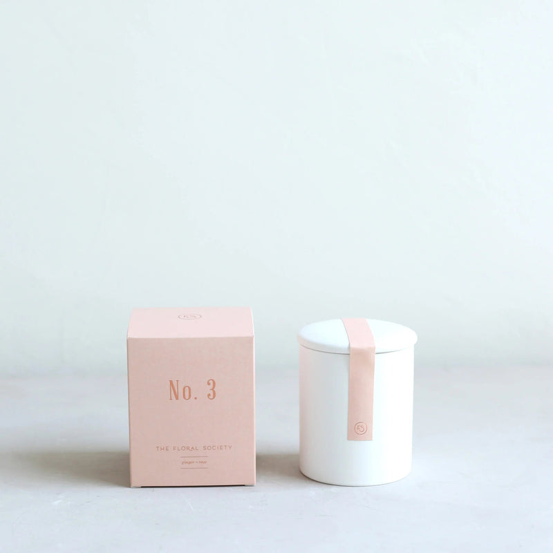 The Floral Society | Soy Wax Candle, No. 3 Ginger + Rose