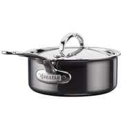 Hestan NanoBond | Cookware, 1.5qt Saucepan + Lid: Stainless-steel saucepan with long handle and ergonomic design, featuring resilient titanium layers and precision pouring rims.
