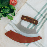 Lamson | RECEIVE ONLY Ulu Sheath - 6 Sheath, crafted from sturdy American leather, designed to securely protect and elegantly store Lamson’s versatile Ulu knives.