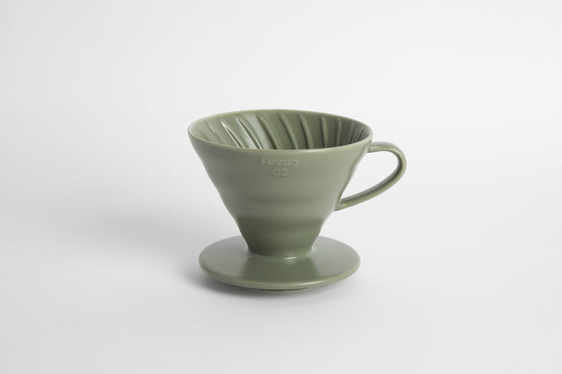 Hario | Original V60 Ceramic Pour Over Dripper, Oil Green