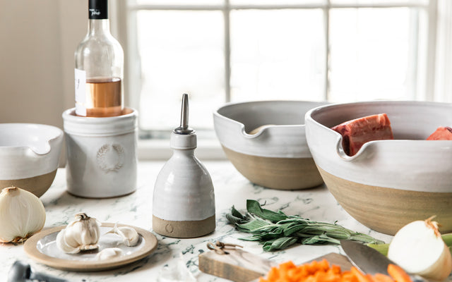 Farmhouse Pottery | Pantry Candlestick, Medium, Grey