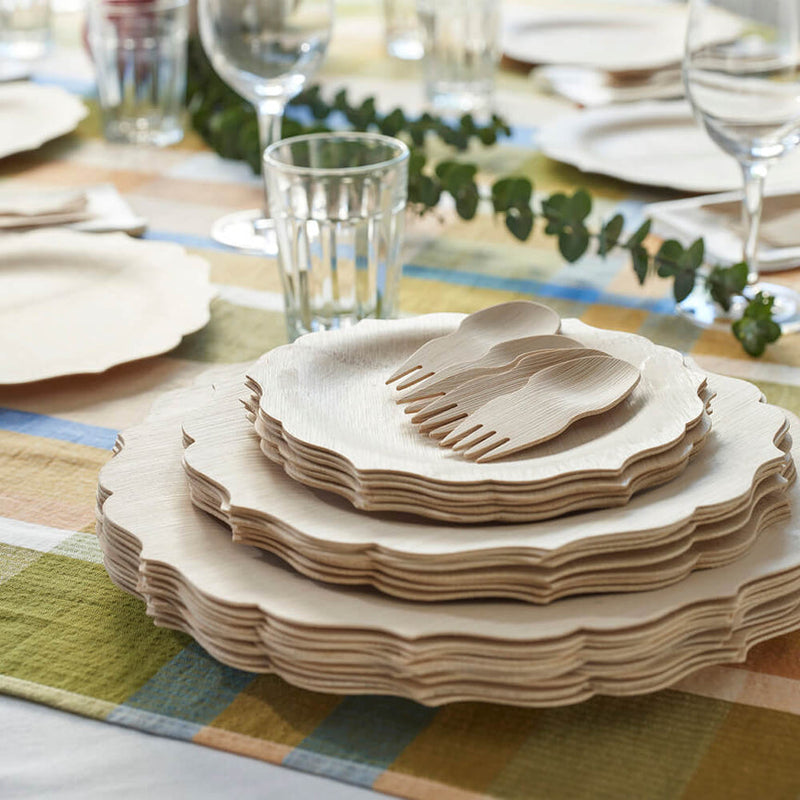 bambu® | Disposable Bamboo Fancy Plates, 7 inches