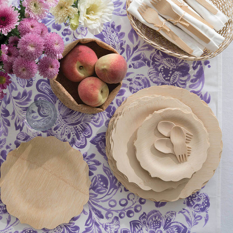 bambu® | Disposable Bamboo Fancy Plates, 7 inches