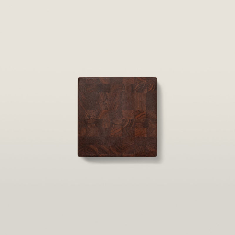 John Boos | Walnut End Grain Reversible Chopping Block with Grips, 12 x 12 x 3 inches