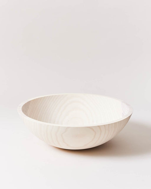 Farmhouse Pottery | Crafted Wooden Bowl - 17 Inches: A simple, round wooden bowl showcasing Farmhouse Pottery's tactile design, perfect for serving or decoration.