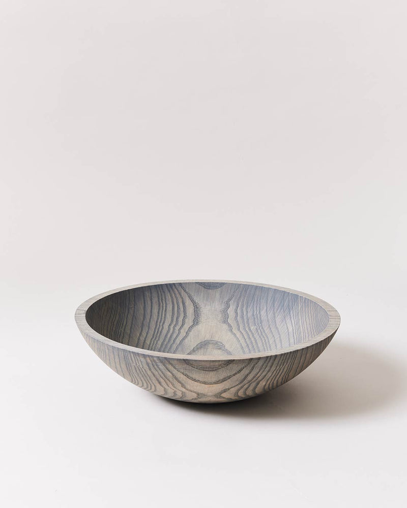 Farmhouse Pottery | Crafted Wooden Bowls - 15 Inches Grey: A shallow, empty wooden bowl showcasing natural grain, ideal for serving or decoration, reflecting Athens Cooks' curated kitchen style.