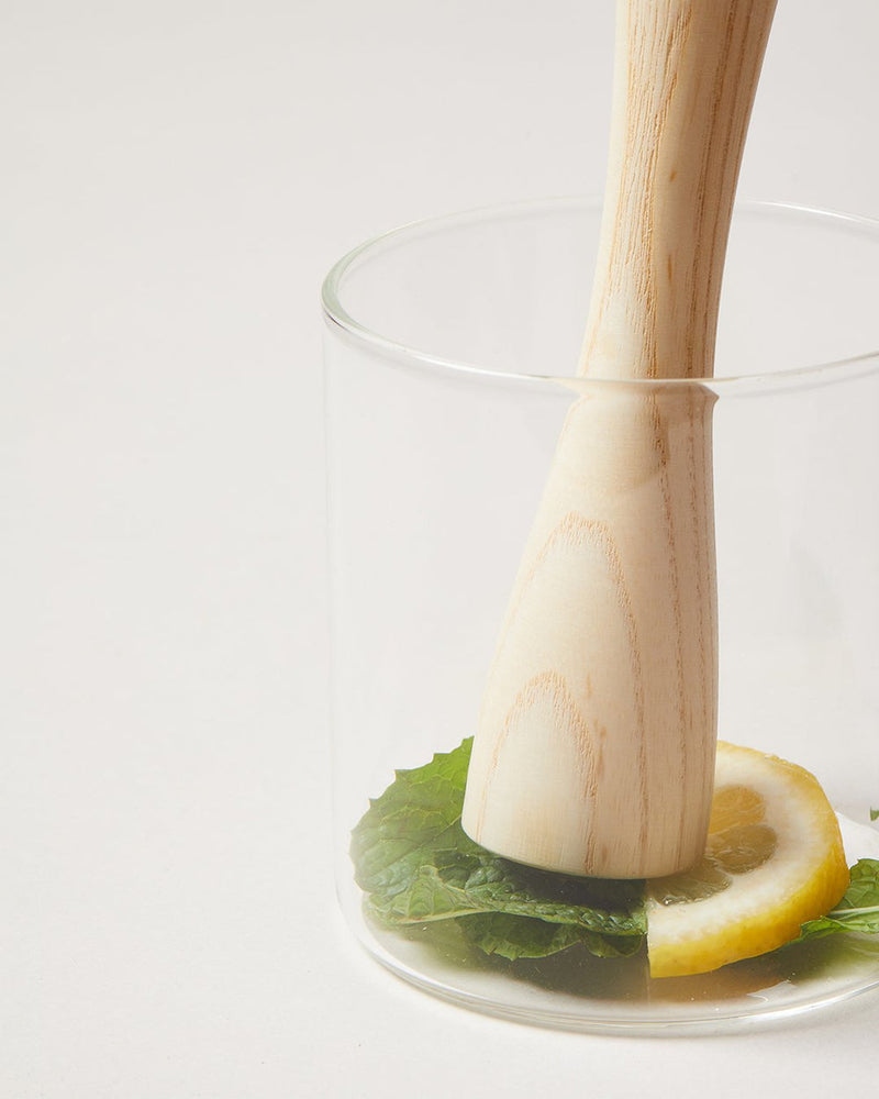 Farmhouse Pottery Craft Pantry Muddler - solid ash wood cocktail bar tool