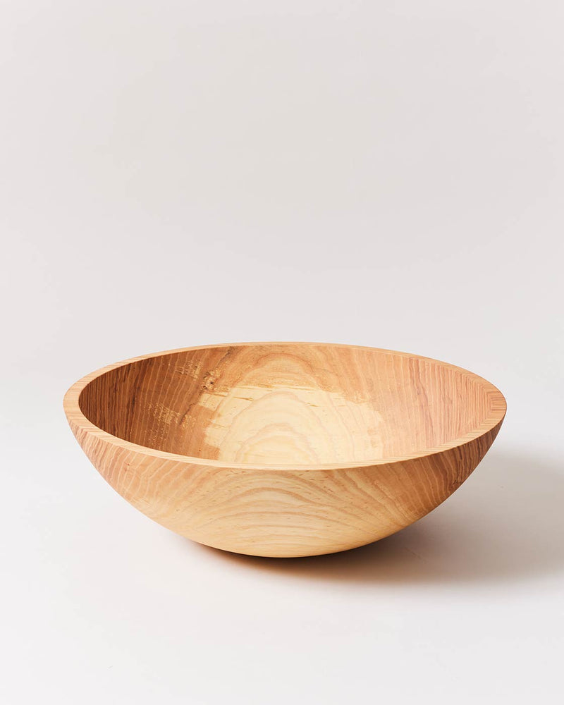 Farmhouse Pottery | Crafted Wooden Bowls - 15 Inches Natural