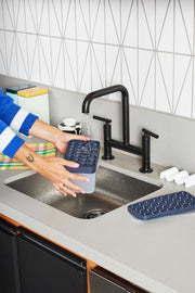 W&P | Peak Reusable Silicone Ice Trays - Charcoal - Collins Cocktail, featuring sturdy, mess-free design for perfect ice cubes, ideal for drinks and kitchen storage.