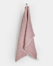 MagicLinen Waffle Kitchen Towels - Dusty Blue, Large; durable linen-cotton blend with a waffle weave for enhanced absorbency and quicker drying, ideal for an elevated kitchen experience.